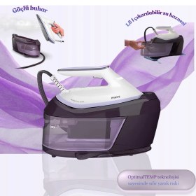 Resim Philips 6000 Serisi Perfectcare Buhar Kazanlı Ütü, Güçlü Buhar, 1,8 Lt Çıkarılabilir Su Haznesi, PSG6024/30 