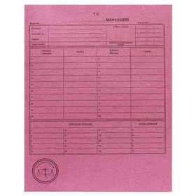 Resim Ful Color 06189 Mahkeme Dosyası Karton A4 50 Adet - Pembe 