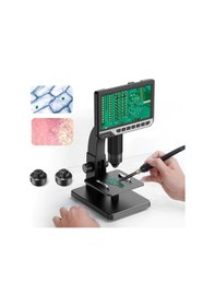 Resim Borox Lab Dijital Mikroskop Çift Lens 2000x Büyütme 7'' 12 Mp 