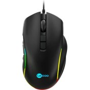 Resim nazeninstoğu Lecoo Ms140 Kablolu 6400Dpi 10 Makro Tuşlu Rgb Led Aydınlatmalı Gaming Optik Mouse Siyah 