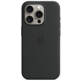 Resim Apple iPhone 15 Pro için MagSafe özellikli Silikon Kılıf - Siyah ​​​​​​​Outlet 