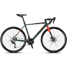 Resim Mosso GVL700-GRX400 ERKEK YARIŞ BİSİKLETİ 580H HD 28 JANT 20 VİTES HAKİ TURUNCU 