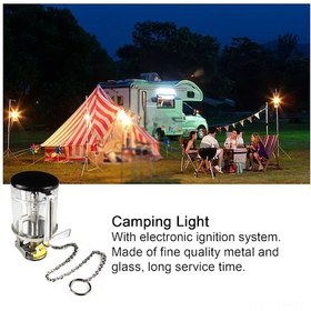 Resim Vkemall Taşra Faaliyetleri İçin Taşınabilir Gazlı Kamp Lambası - Açık Hava Ve Çadır Işık Kaynağı Şeffaf 