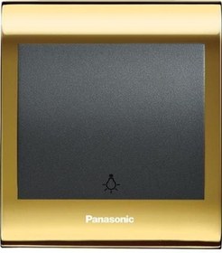 Resim Viko Panasonic Thea Blu Light Anahtar, Çerçeve Gold+dore, Kapak Füme 