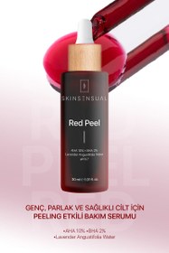 Resim Skinsensual red peel (aha 10%, bha 2%) canlandırıcı ve cilt tonu eşitleyici kırmızı peeling serum 