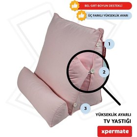 Resim Xpermate Sırt, Bel, Boyun Destekli TV - Okuma Yastığı Ameliyat Sonrası Pembe 