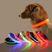 Resim Pet Dogs Ayarlanabilir Parlaklıkta Gece Güvenliği İçin Luminous Yaka - Gece Yürüyüşü İçin Çizgili Karanlıkta Parlayan Yaka 