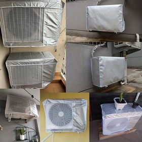 Resim Dış Mekan Klima Dış Ünitesi Toz Kapağı Koruyucu Kapak Su Geçirmez Güneş Koruma 