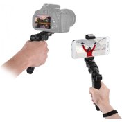Resim Vkemall Siyah Cep Telefonu Tutucuyla El Tutulu Sabitleyici - Masaüstü Tripod, Dikey-yatay Çekim, 6-9.5cm Genişlik Ayarı, Hafif Ve Taşınabilir 