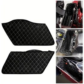 Resim Xuweiwei White Line 2x Extended Bags Inserts Stretched Saddlebag Liners White Red Fit For Touring 93 13 1 Pcs 20l Black 