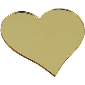 Resim Pleksi Aynalı Kalp - Flexi Kalp 5X5 Cm Yapışkanlı 10 Adet Alt 