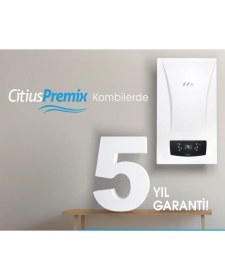 Resim E.C.A Eca Citius Premix 24KW Erp Yoğuşmalı Hermetik Kombi+Baca Kiti 