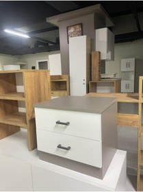 Resim ESYAH İki çekmeceli yatak başı keson dekoratif çok amaçlı depolama 