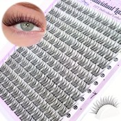 Resim 10 Sıra Doğal Tekli Kirpikler / 154 Kümeli Kirpik Uzatma Seti - 10-12mm Manga Kılçık Tarzı, Balık Kuyruğu, Doğal ve Bebek Görünümü için Yeniden Kullanılabilir, Başlangıç Dostu, C Kıvrımı 