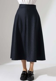 Resim Pulli Collection Desenli Midi Kloş Etek 
