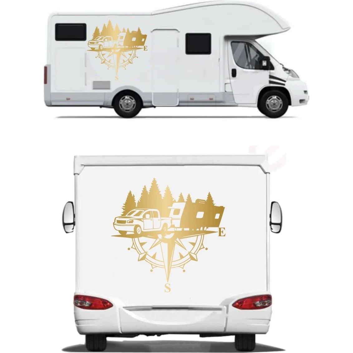 Uzo Sticker Sticker Usta Pusula Karavan Offroad Kamp Karavan Araba Oto Sticker Q54 ...