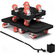 Resim 4 Kaydırıcı ve Kaldıraçlı Ağır Hizmet Tipi Mobilya Kaldırma Kiti - 360° Dönebilen Tekerlekler, 657.71 KG Kapasite, Dayanıklı ABS & Çelik, Kolay Koltuk, Dolap ve Buzdolabı Taşıma İçin - Zemin Koruma Dahil 