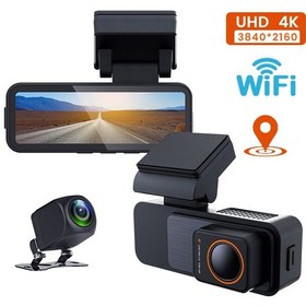 Resim 4k Ultra Hd Araç İçi Kamera Wi-fi, Gps , Araç İçi + Arka Kamera Siyah 