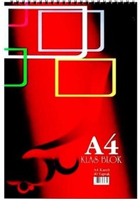 Resim Klas Bloknot Spiralli A4 40 Yaprak Kareli 
