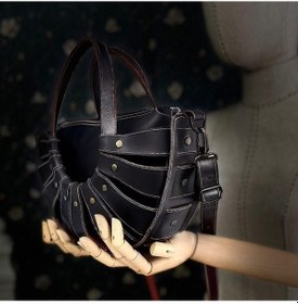 Resim Carıdea El Yapımı Hakiki Deri Bayan Çanta, Clutch, El Omuz Çantası V61 Siyah 