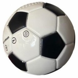 Resim Doppler Siyah Beyaz Mini Futbol Topu Kablosuz Bluetooth Hoparlör 