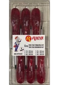 Resim Rico 6 Parça Torx Tornavida Seti Asetat Saplı 