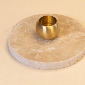 Resim Travertine Palo Santo Incense Burner 