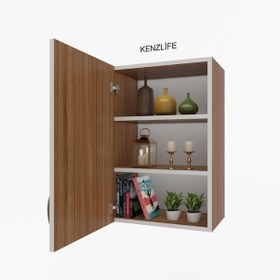 Resim Zkenzlife mutfak dolabı irem 090.060.32 cvz 2 raflı kapaklı ofis banyo kiler evrak kitaplık 
