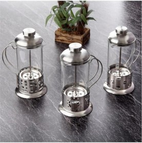 Resim Çelik Kulplu Cam French Press - 350 Ml Renkli 