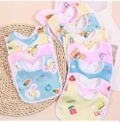 Resim Rastgele 5/8/10 Adet Pamuk Babadores Geğirme Tükürük Havlusu Karikatür Önlükler Mix Random 5pcs Mix Çok Renkli 