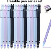 Resim 24'lü Paket Kedi Temalı Silinebilir Jel Kalemler, İnce Uçlu, 0,5 mm, Akıcı Yazım için, Silgilerle Yeniden Doldurulabilir, Ofis ve Okul Kullanımı için İdeal, 14+ Yaş İçin Uygundur, Plastik Malzeme, Tüysüz Tasarım 