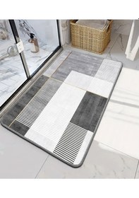 Resim Pendor Gri 3'lü Set Banyo Paspası Djtbanyo Renkli 