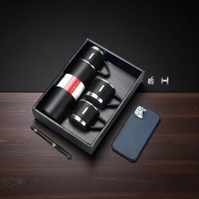 Resim 1 Takım Paslanmaz Çelik Vakum Yalıtımlı 500 ml/16.9 oz Su Matarası, 3 Bardak, Çanta Askısı, Kahve ve Soğuk İçecekler için Uygun, İdeal Okul Malzemesi, Soğuk İçecek Kabı,Seyahat İçecek Kapları,Şık Seyahat Bardağı,Şık İçecek Seti,Taşınabilir Hidrasyon Kiti,Yeniden Kullanılabilir İçecek Kabı,Spor 