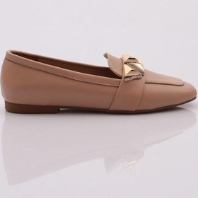 Resim Dgn 5001-23y Kadin Silver Taş Metal Tokali Loafer 5001-1423-R12632 Ten Rengi 