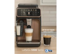 Resim Philips 5500 Serisi Lattego Tam Otomatik Espresso Makinesi - Gri - 20 Soğuk-Sıcak Içecek - Silentbrew +2kg Kahve EP5544 
