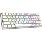 Resim Rampage KB-RX63 B-Atom Beyaz Bluetooth Rgb Backlight Red Swıtch Mekanik Q 63 Tuşlu Mini Gaming Oyuncu Klavyesi 