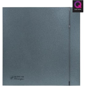 Resim Soler&Palau Dekoratif Gri Havalandırma Fanı Grey Silent 100 Cz Design Ultra Sessiz Banyo Wc Aspiratörü Soler Palau Estetik Dizayn 