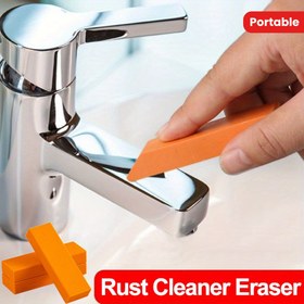 Resim Taşınabilir Pas ve Kireç Çıkarıcı Silgi - Banyo Camları, Mutfak Tencereleri, Lavabolar için Toksik Olmayan Nazik Temizleyici - Sert Su Kalıntıları & Pas Lekeleri İçin Etkili Leke Çıkarıcı, Ergonomik Tasarım, Kompakt Temizleyici, Elektriksiz, Dayanıklı Malzeme 