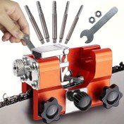 Resim Geliştirilmiş Zincir Testere Bileme Aleti, 5 veya 2 Adet Tungsten Karbür ile Zincirli Testere Bileyici Şablonu, El Koluyla Çalışan Zincirli Testere Bileyici Seti, 15.24cm-55.88cm Her Türü Zincirli Testere İçin Uygun 