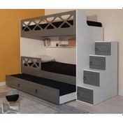 Resim Nada Yarı MDF Membran Kaplı 3 Lü Yavrulu Ranza -Ücretsiz Kurulum 