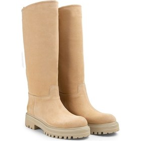 Resim Deery Hakiki Süet Bej Kadın Çizme Bej 