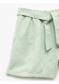 Resim Koton Cepli Modal Karışımlı Kemer Detaylı Şort Yeşil 5skg40034aw Yeşil 