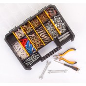 Resim Avcumun İçi Slim Organizer alet Çantası -Vida Olta Çivi Boncuk Yüzük Küpe Kutusu - 14 Gözlü 