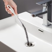 Resim 1 Adet Esnek Tıkanıklık Giderici Temizleme Aleti, Lavabo, Küvet, Mutfak ve Banyo İçin Saç Tutucu Gider Temizleme Yılanı, Metal ve Plastik Zip-It Gider Temizleme Ekipmanı 
