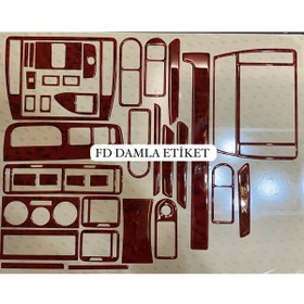 Resim Genel Markalar Volkswagen Passat B5, B5.5 Torpido, Konsol, Trim, Göğüs Kaplama Seti Maun Renk 