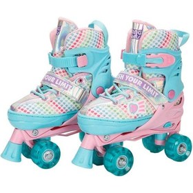 Resim Işıklı 4 Teker Ayarlanabilir Paten 34-37 İle Her Adımda Parlayın Çok Renkli 