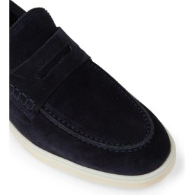 Resim Deery Erkek Hakiki Süet Lacivert Loafer Ayakkabı - 02028MLCVC01 