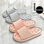 Resim Unisex EVA Terlikler, Su Geçirmez Kaymaz Banyo Terlikleri, Sessiz Ev Otel Ayakkabıları, Şık Dört Mevsim Rahat Ayakkabılar, Düz Renk, Yuvarlak Burun, Günlük ve Su Sporları Kullanımı İçin Kolay Giyilebilir Tasarım 