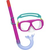 Resim Bestway Explora Dalış Maskesi Şnorkel Palet Seti Pembe 