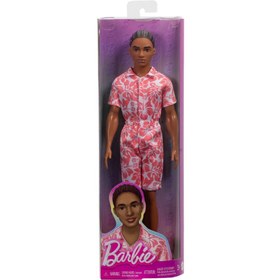 Resim Barbie Yakışıklı Ken Bebekler Fashionistas Pembe Beyaz Takımlı HYT99 